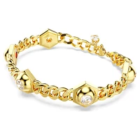 Numina bracelet, Round cut, White, Gold-tone plated by SWAROVSKI