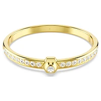 Numina bangle, Round cut, White, Gold-tone plated by SWAROVSKI