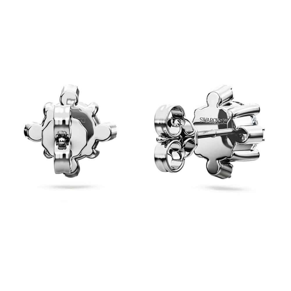 Galaxy stud earrings, Lab-grown diamonds 2.1 ct tw, Round cut, 14K white gold by SWAROVSKI