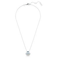 Idyllia pendant, Shell, Blue, Rhodium plated by SWAROVSKI