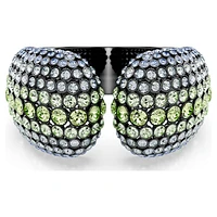 Sublima cuff, Round cut, Multicoloured, Ruthenium plated by SWAROVSKI