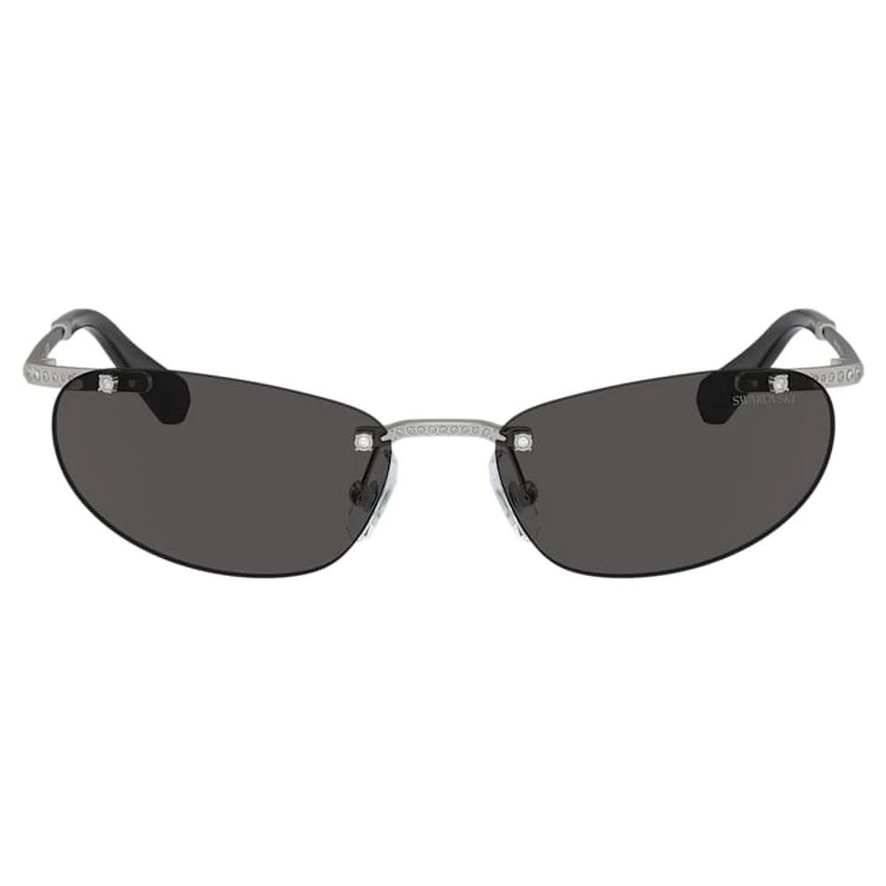 Sunglasses, Oval shape, Black by SWAROVSKI