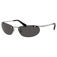 Sunglasses, Oval shape, Black by SWAROVSKI