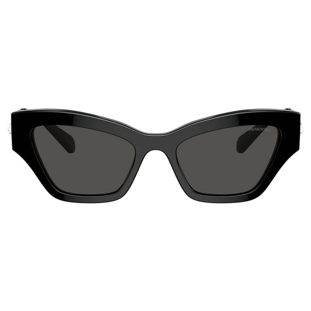 Sunglasses, Cat-Eye shape, Black by SWAROVSKI