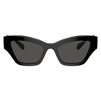 Sunglasses, Cat-Eye shape, Black by SWAROVSKI