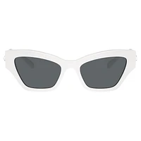 Sunglasses, Cat-Eye shape, White by SWAROVSKI