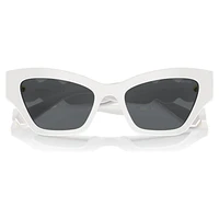 Sunglasses, Cat-Eye shape, White by SWAROVSKI