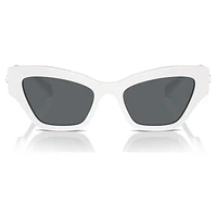 Sunglasses, Cat-Eye shape, White by SWAROVSKI