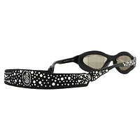 Sunglasses with strap, Swimming shape, Black by SWAROVSKI