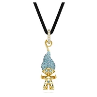 Good Luck Trolls pendant, Troll, Blue, Gold-tone plated by SWAROVSKI