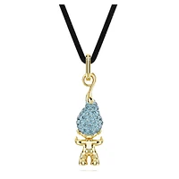 Good Luck Trolls pendant, Troll, Blue, Gold-tone plated by SWAROVSKI