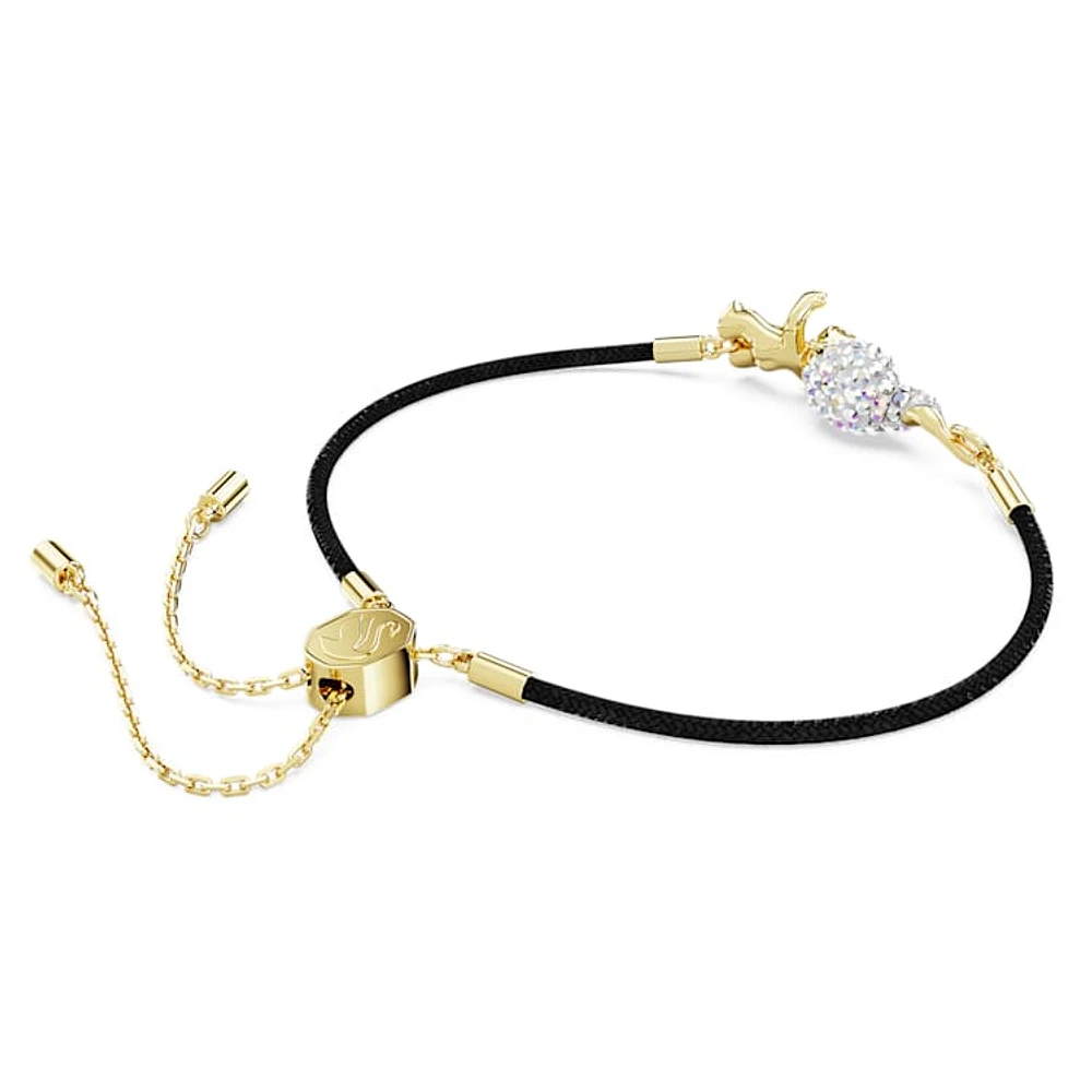 Good Luck Trolls bracelet, Troll, White, Gold-tone plated by SWAROVSKI