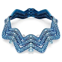 Sublima choker, Statement, Mixed cuts, Blue, Blue finish by SWAROVSKI