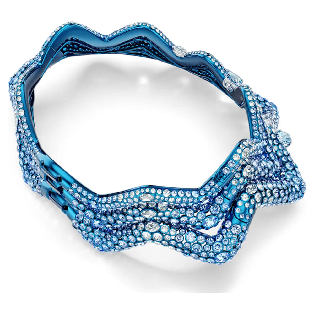 Sublima choker, Statement, Mixed cuts, Blue, Blue finish by SWAROVSKI