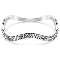 Sublima bangle, Round cut, White, Rhodium plated by SWAROVSKI