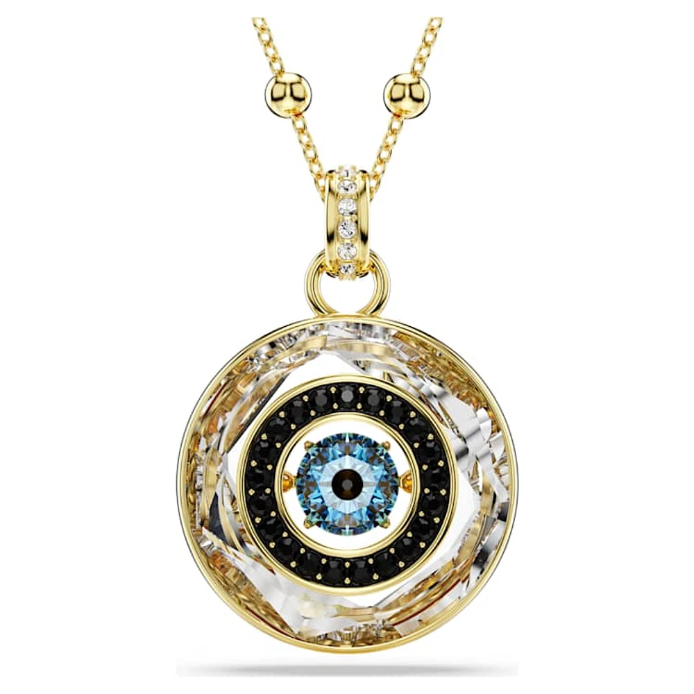 Symbolica pendant, Evil eye, Medium, Multicoloured, Gold-tone plated by SWAROVSKI