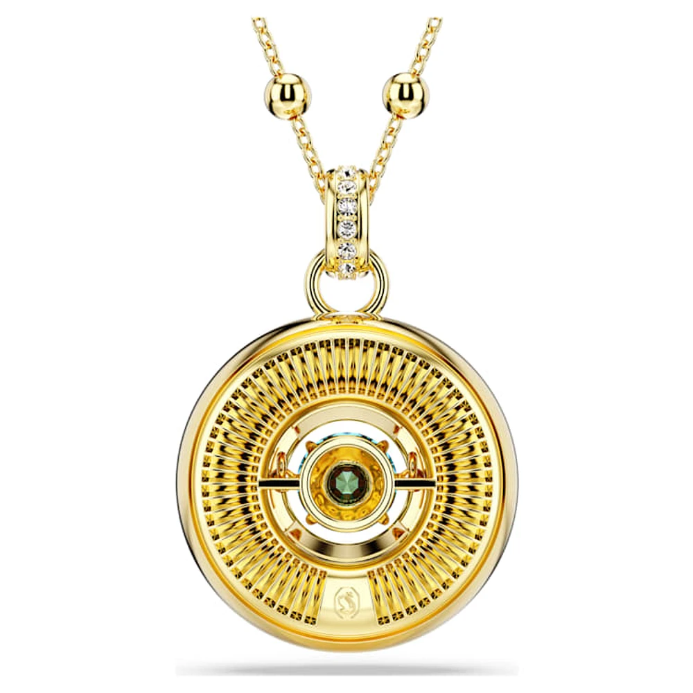 Symbolica pendant, Evil eye, Medium, Multicoloured, Gold-tone plated by SWAROVSKI