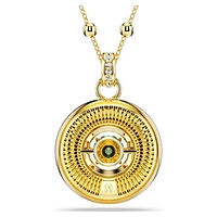 Symbolica pendant, Evil eye, Medium, Multicoloured, Gold-tone plated by SWAROVSKI