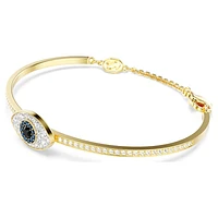 Symbolica bangle, Evil eye, Blue, Gold-tone plated by SWAROVSKI