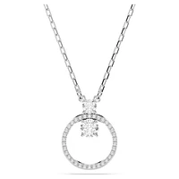 Constella pendant, Pavé, Round cut, White, Rhodium plated by SWAROVSKI