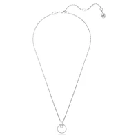 Constella pendant, Pavé, Round cut, White, Rhodium plated by SWAROVSKI