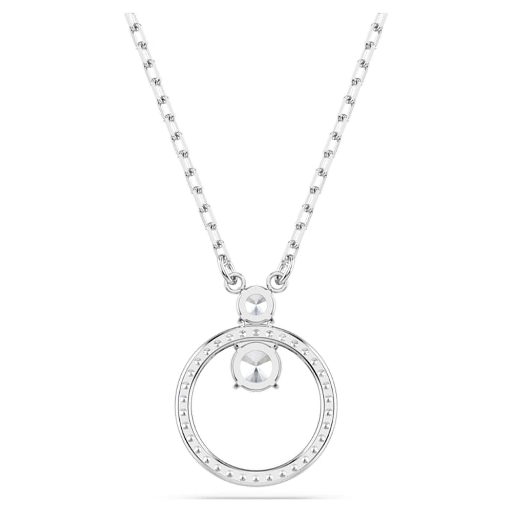 Constella pendant, Pavé, Round cut, White, Rhodium plated by SWAROVSKI