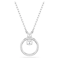 Constella pendant, Pavé, Round cut, White, Rhodium plated by SWAROVSKI