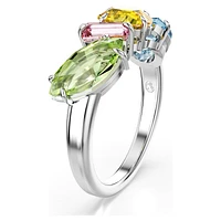 Gema ring, Mixed cuts, Multicoloured, Rhodium plated by SWAROVSKI