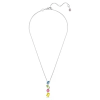 Gema Y pendant, Mixed cuts, Multicoloured, Rhodium plated by SWAROVSKI