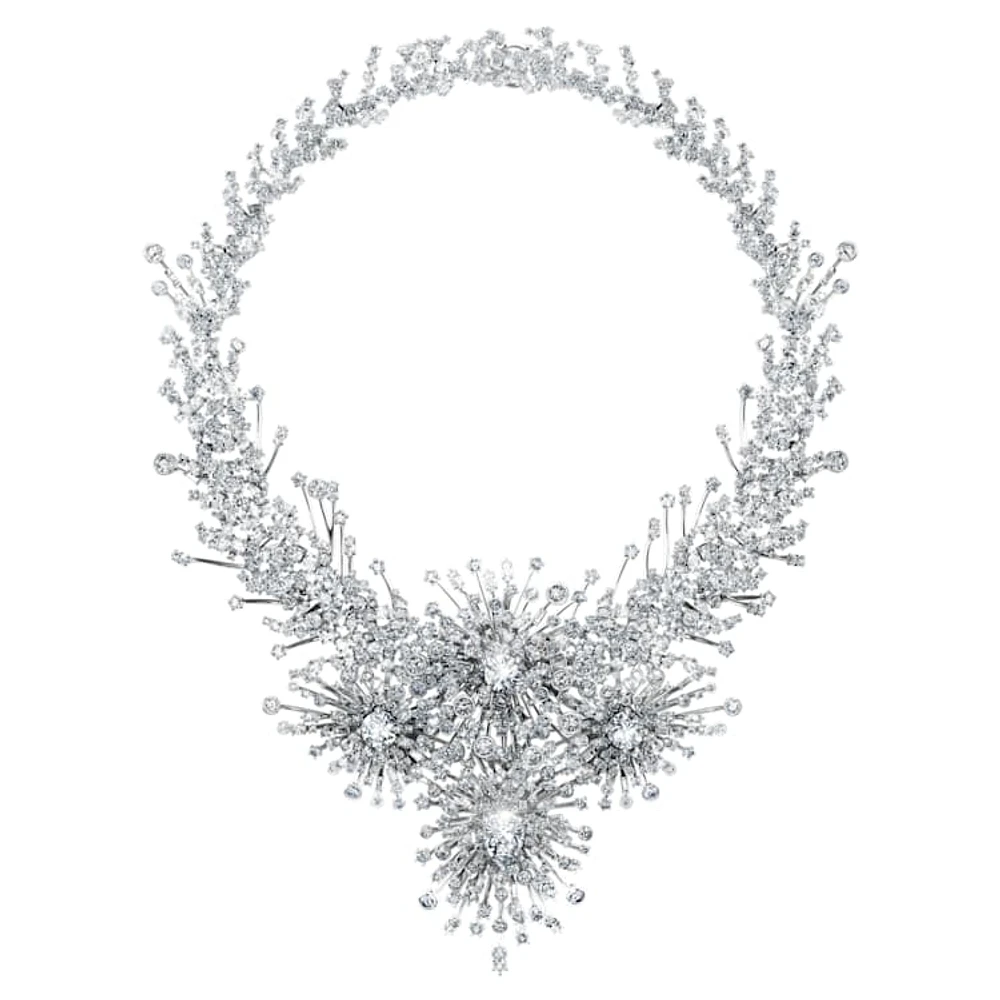 Galaxy necklace, Lab-grown diamonds 156.62 ct tw, Mixed cuts, 18K white gold by SWAROVSKI