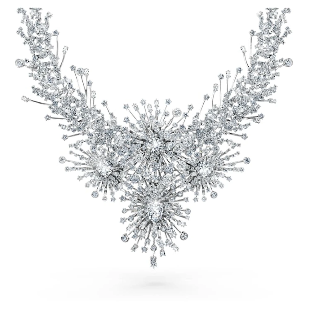 Galaxy necklace, Lab-grown diamonds 156.62 ct tw, Mixed cuts, 18K white gold by SWAROVSKI