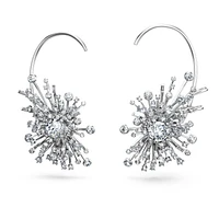 Galaxy earrings, Lab-grown diamonds 14.67 ct tw, Mixed cuts, 18K white gold by SWAROVSKI