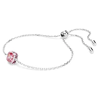 Birthstone bracelet, Square cut, October, Pink, Rhodium plated by SWAROVSKI