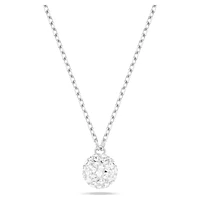 Dextera pendant, Round cut, Sphere, White, Rhodium plated by SWAROVSKI