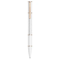 Crystalline Lustre ballpoint pen, White, Rose gold-tone plated by SWAROVSKI