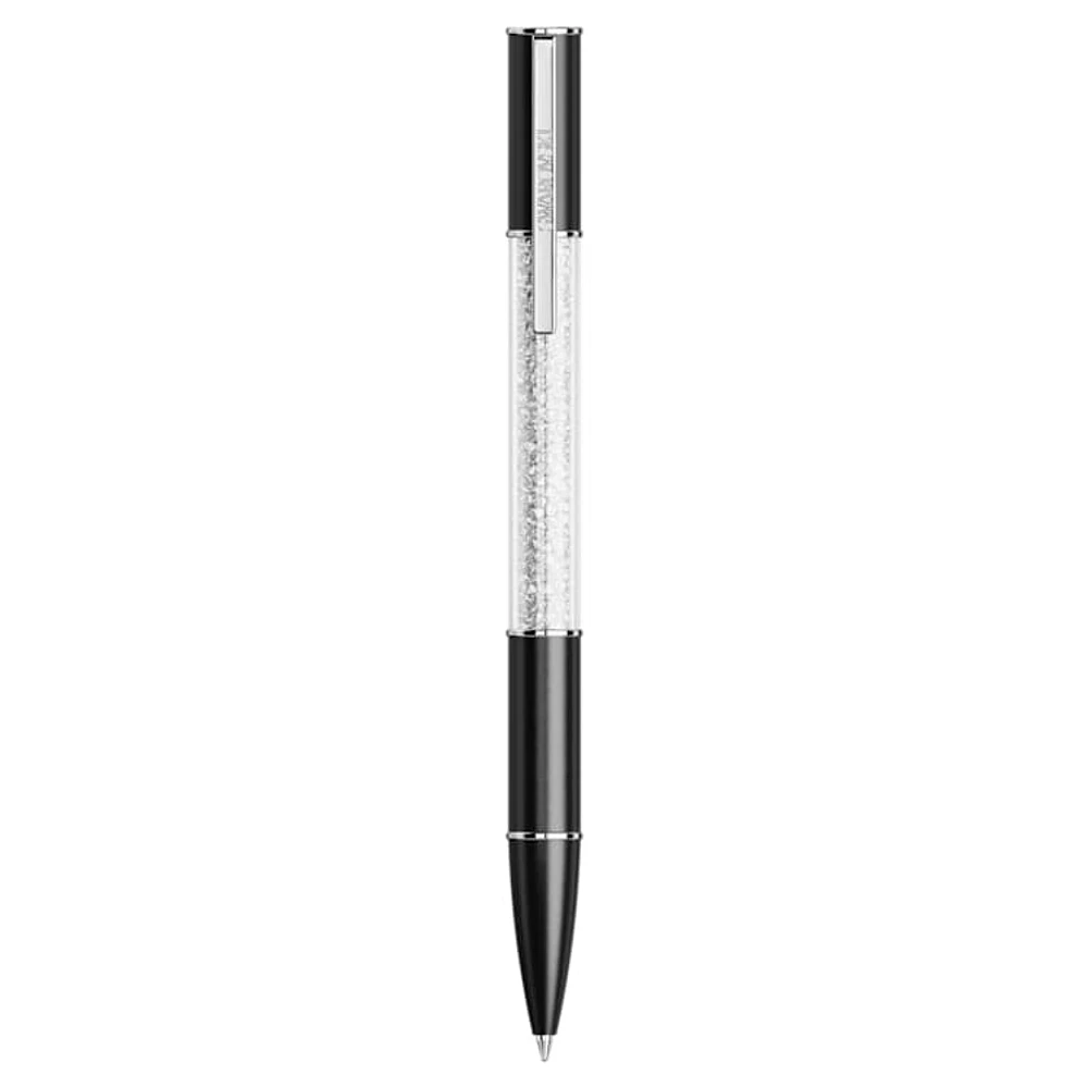 Crystalline Lustre ballpoint pen, Black, Rhodium plated by SWAROVSKI