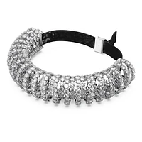 Constella choker, Round cut, White, Rhodium plated by SWAROVSKI