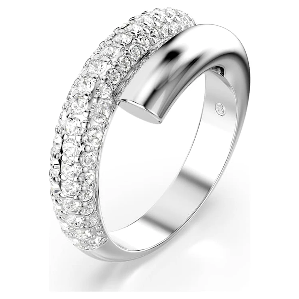 Dextera ring, White, Rhodium plated by SWAROVSKI