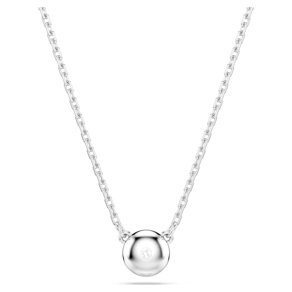 Imber pendant, Round cut, White, Rhodium plated by SWAROVSKI