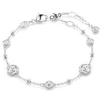 Imber bracelet, Round cut, White, Rhodium plated by SWAROVSKI