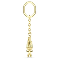 Good Luck Trolls key ring, Troll, Green, Gold-tone plated by SWAROVSKI