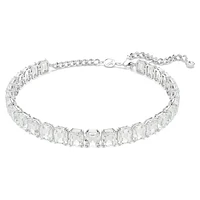 Millenia choker, Octagon cut, White, Rhodium plated by SWAROVSKI