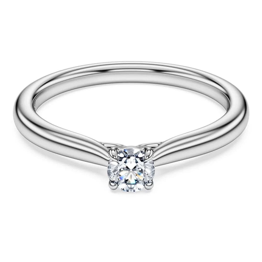 Eternity solitaire ring, Lab-grown diamonds 0.25 ct tw, Round cut, Sterling silver by SWAROVSKI