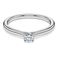 Eternity solitaire ring, Lab-grown diamonds 0.25 ct tw, Round cut, Sterling silver by SWAROVSKI