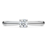 Eternity solitaire ring, Lab-grown diamonds 0.25 ct tw, Round cut, Sterling silver by SWAROVSKI