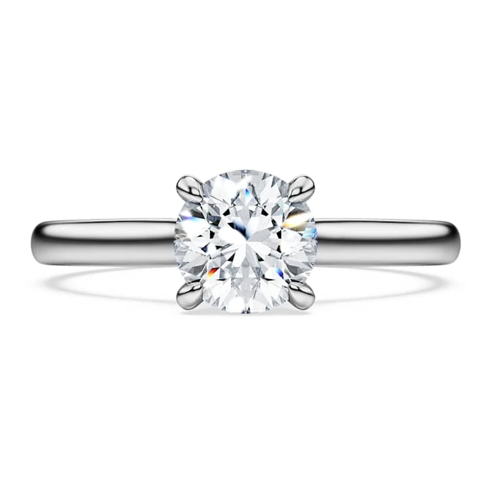 Eternity solitaire ring, Lab-grown diamonds 1 ct tw, Round cut, 14K white gold by SWAROVSKI