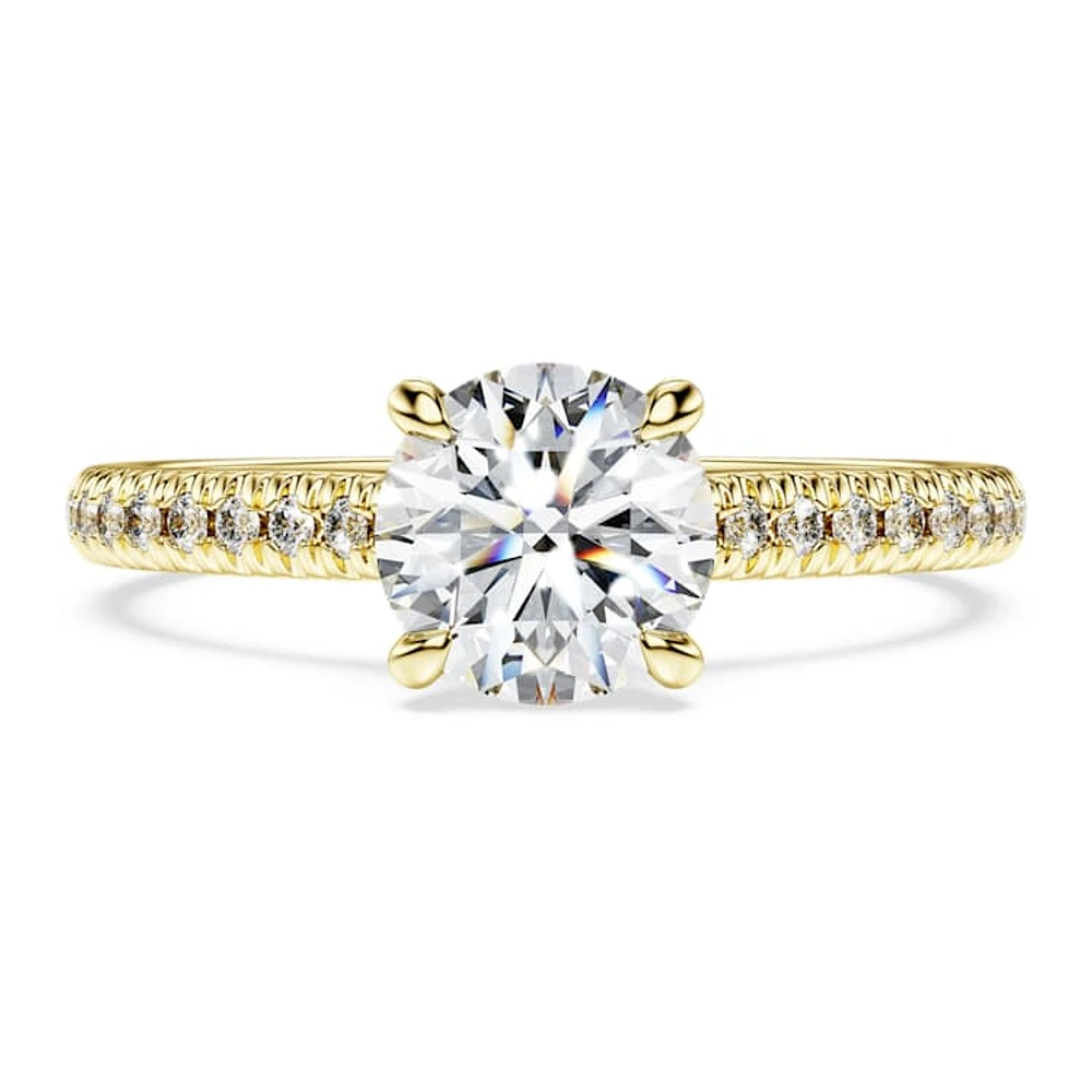 Eternity solitaire ring, Lab-grown diamonds ct tw, Round cut