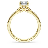 Eternity solitaire ring, Lab-grown diamonds ct tw, Round cut