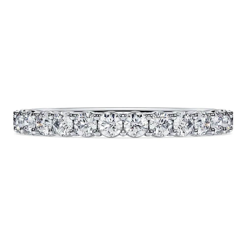 Eternity band ring, Lab-grown diamonds 0.5 ct tw, Round cut, 14K white gold by SWAROVSKI