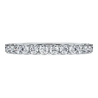 Eternity band ring, Lab-grown diamonds 0.5 ct tw, Round cut, 14K white gold by SWAROVSKI